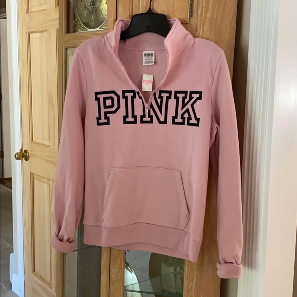 VS Pink pull over zip up
